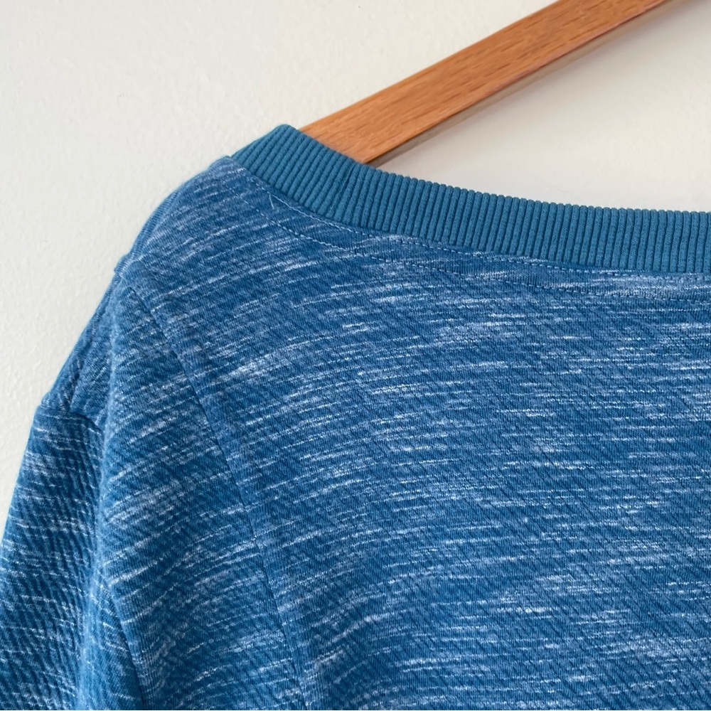 BuffBunny Collection Goal Digger Long Sleeve Crop Spacedye Heather Blue 3X XXXL - Picture 6 of 8